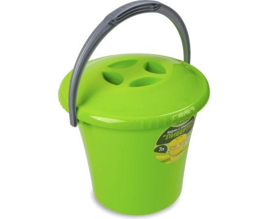 Ведро Martika Либерти 7 л, с крышкой, салатовое С603КСАЛ 