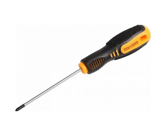 Крестовая отвертка REXANT PH 0х75 мм, двухкомпонентная рукоятка 12-4726 
