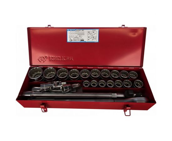 Набор торцевых головок с принадлежностями (3/4"", двенадцатигранные, 22-50 мм, 23 предмета) KING TONY 6023MR 