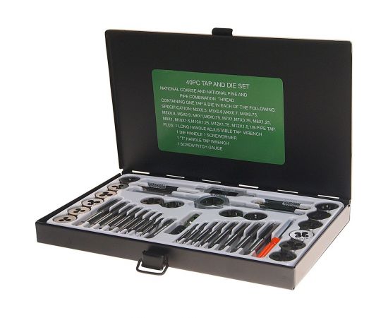 Метрический набор метчиков и плашек ROCKFORCE 40 предметов RF-M040-1 