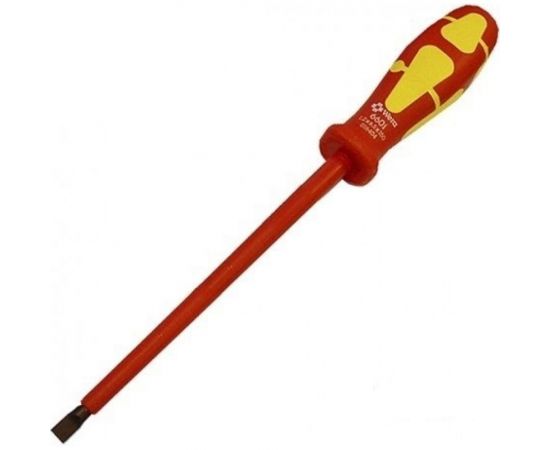 Диэлектрическая шлицевая отвертка WERA 600 i SL VDE Kraftkant Classic 1.2 x 6.5 x 150 мм WE-016404 