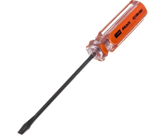 Шлицевая отвертка TDM прозрачная рукоятка, углеродистая сталь, тип SL3.0x75 мм, серия Гранит SQ1006-2001 – изображение 2