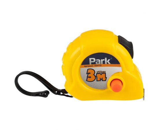 Рулетка PARK с фиксатором, пластиковый корпус, 3 м, 16 мм 103772 – изображение 2