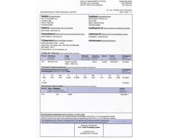 Плашка Bucovice Tools M 30 Шаг 3.5 HSS 65x25мм 240300 – изображение 2