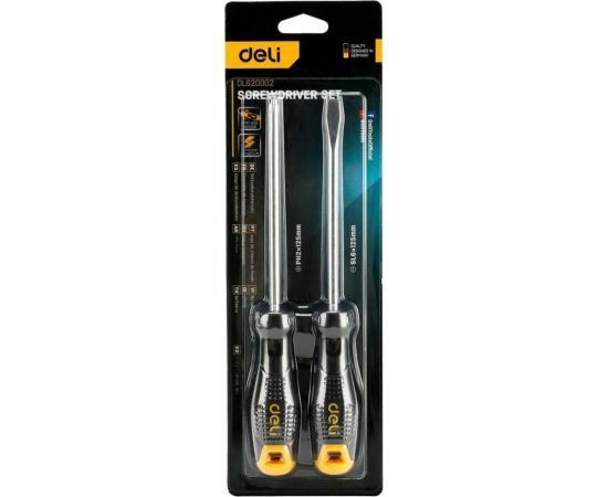 Набор отверток DELI dl620002 SL6x125, PH2x125 2 шт. 104545 – изображение 2