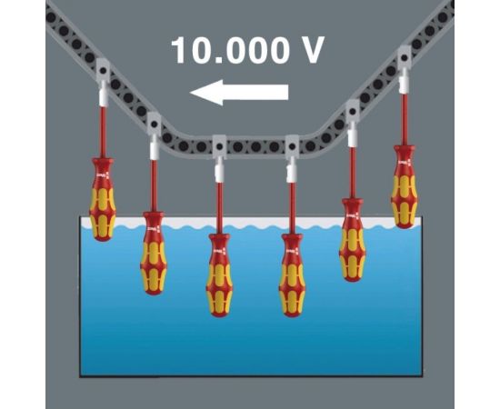 Шлицевая отвёртка WERA 160 i SL VDE SB SL 5,5x1x125 мм, на подвесе WE-100004 – изображение 3