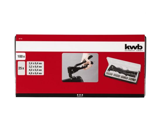 Заклепочник KWB комплект заклепок 4071-90 – изображение 3