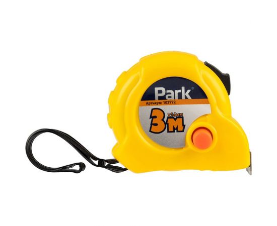 Рулетка PARK с фиксатором, пластиковый корпус, 3 м, 16 мм 103772 – изображение 3