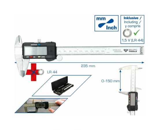 Электронный штангенциркуль Brilliant Tools 0-150 мм BT114900 – изображение 4