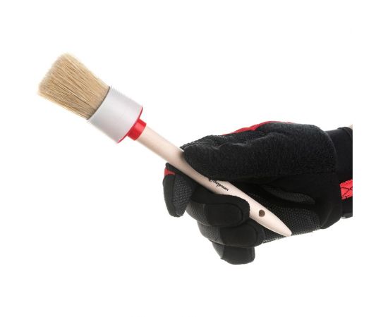 Круглая кисть Петрович натуральная щетина, деревянная ручка, диаметр 40 мм 4100000177 – изображение 4