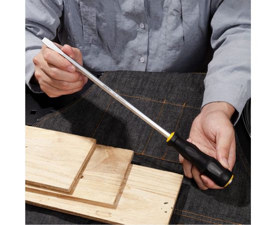 Ударная шлицевая отвертка DELI dl6270101 со сквозным хвостовиком, SL8x250 мм 104564 – изображение 4