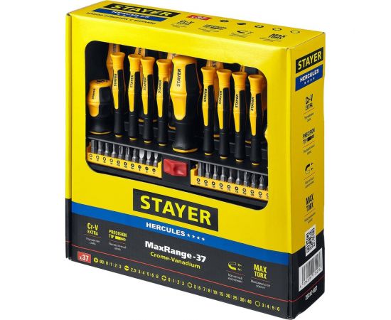 Набор реверсивных отверток с насадками 37шт в боксе STAYER MASTER 25312-H37 – изображение 4