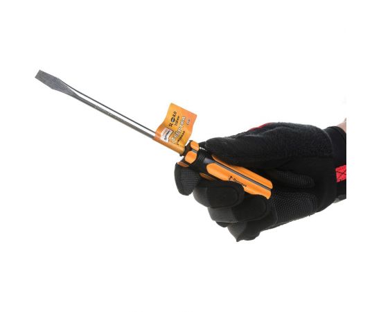 Отвертка Петрович SL8,0х150 мм, CrV, с пластиковой маслобензостойкой рукояткой 4100001984 – изображение 4