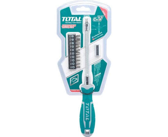 Гибкая отвертка TOTAL с битами 12 шт THT250FL1206 – изображение 5