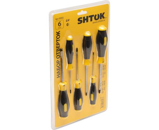 Набор отверток SHTOK 6 шт. блистер 09902 – изображение 5