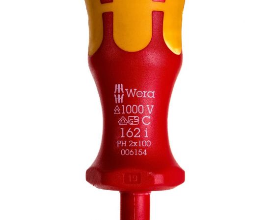 Крестовая отвертка WERA 162 i PH VDE SB PH2x100 мм, на подвесе WE-100012 – изображение 6
