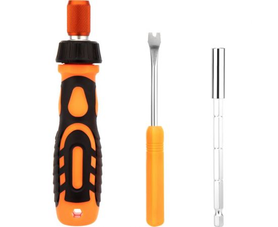 Реверсивная отвертка с набором бит KRANZ CR-V, 48 предметов в кейсе KR-12-4775 – изображение 6