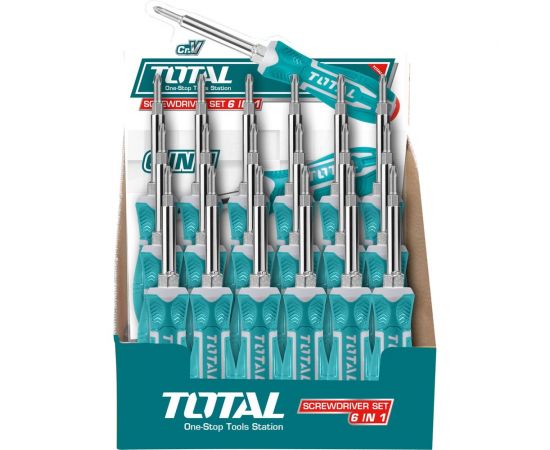 Отвертка комбинированная 6 в 1 TOTAL THT2506076 – изображение 6