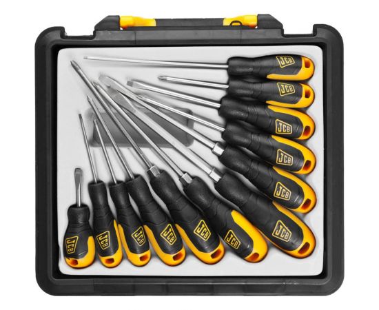Набор отверток JCB 12 предметов, в боксе JSD021 