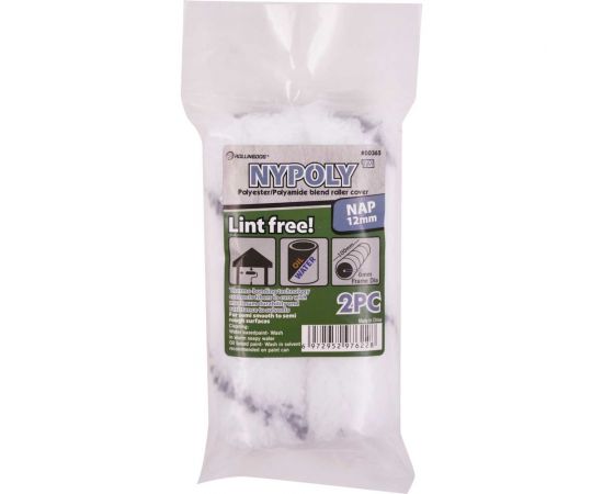 Малярный мини-валик ROLLINGDOG NYPOLY, полиэстер/полиамид, 100 мм, ворс 12 мм, 2 шт 00365 