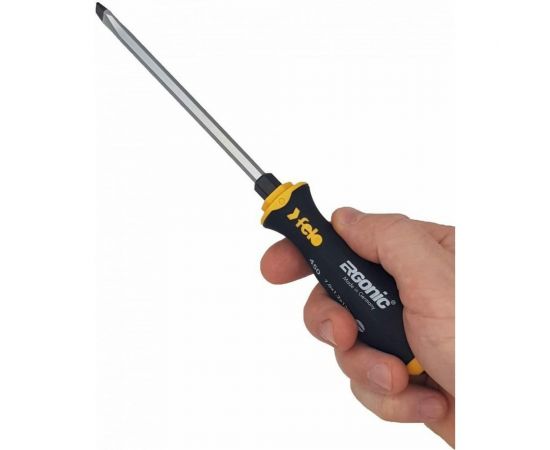 Плоская шлицевая ударная отвертка Felo Ergonic 7,0X1,2X130 45007040 