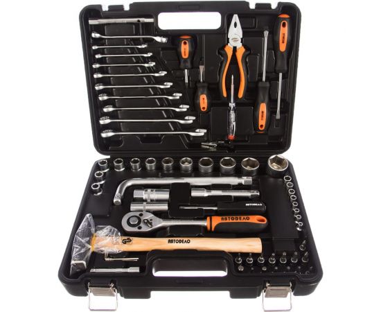 Набор инструмента АвтоDело 1/2" DR 1/4" DR 64 предмета 39860 13418 