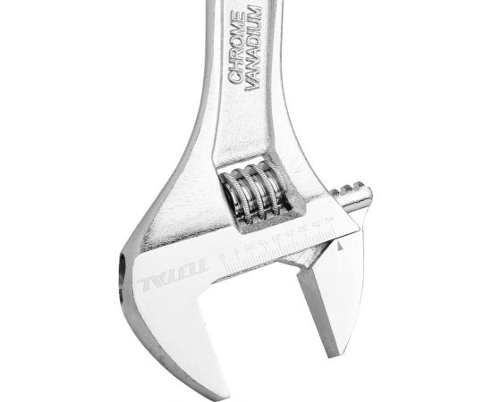 Разводной ключ TOTAL 200 мм, обрезиненная ручка THT101086 