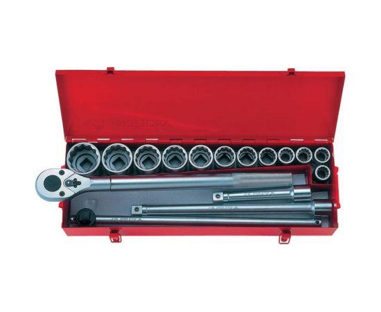 Набор торцевых головок с принадлежностями (3/4"", двенадцатигранные, 21-50 мм, 16 предметов) KING TONY 6016MR 