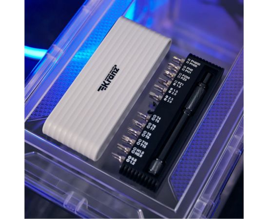 Набор отверток для точных работ KRANZ RA-01 25 предметов в кейсе, сталь S2 KR-12-4751 – изображение 2