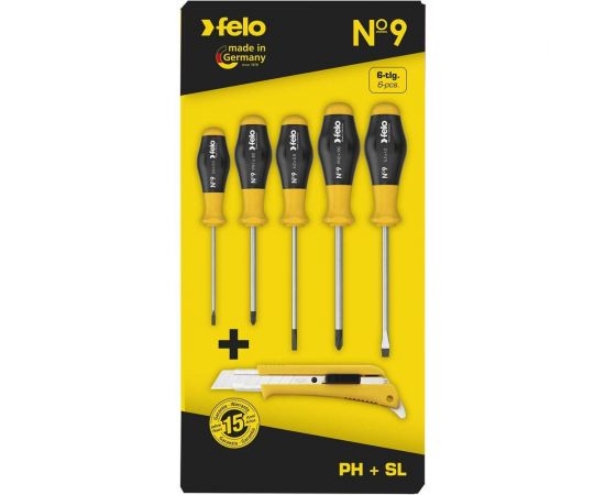 Набор отверток Felo SL/PH, 5 шт. + нож Акция 90095258 – изображение 2