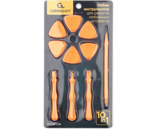 Набор инструментов для вскрытия корпуса мобильной техники Cablexpert TK-OP-01R 10 предметов – изображение 2