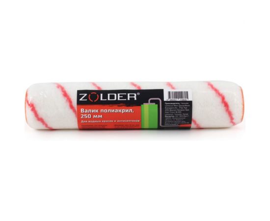 Валик ZOLDER полиакрил, с красной полосой, 250 мм, под ручку, 8 мм, ядро 40 мм, ворс 12 мм Z-250188 – изображение 2