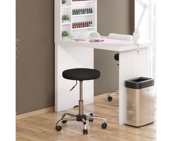 Мобильный стул мастера CHAIRMAN 001 хром экокожа, черный 00-07103881 – изображение 3