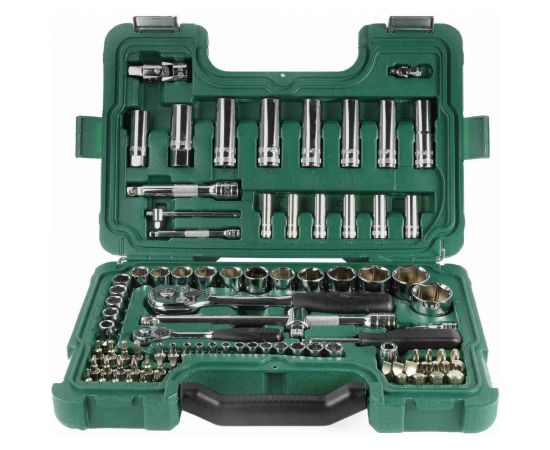 Набор торцевых головок из 88 предметов под воротки 1/4 и 1/2 дюйма Sata метрический 09013 – изображение 3