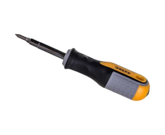 Реверсивная отвертка 6в1 Ladina GREPP SL5/PH1, SL6/PH2, CrV, трехкомпонентная рукоятка 201-025 – изображение 3