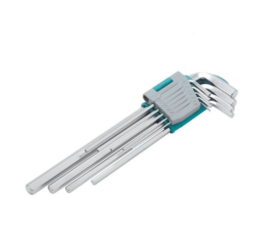 Набор удлиненных имбусовых ключей TOTAL HEX 1.5-10 мм 9 шт. THT106192 – изображение 3