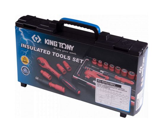 Набор торцевых диэлектрических головок KING TONY 1/2, шестигранные, 8-24 мм, 16 пр 45VE01MRV – изображение 3