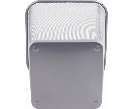 Корзина для бумаг BRAUBERG Germanium квадратная, 14 литров, металл, серебро 237976 – изображение 3