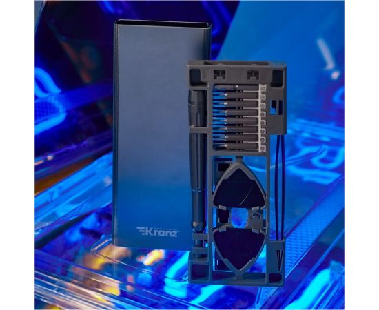 Отвертка с битами для точных работ KRANZ RA-04, сталь S2, 24 предмета KR-12-4754 – изображение 3