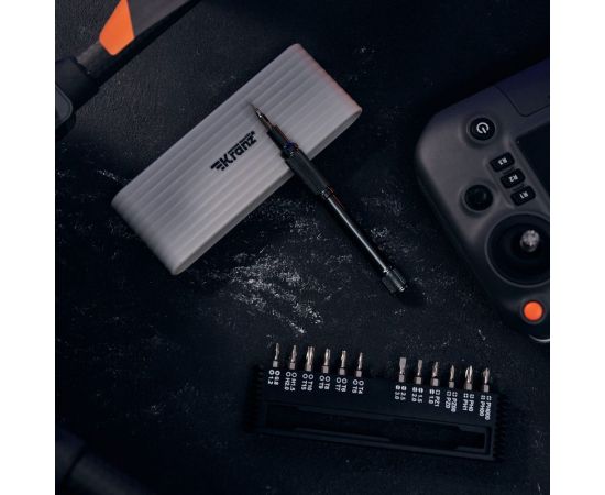 Набор отверток для точных работ KRANZ RA-01 25 предметов в кейсе, сталь S2 KR-12-4751 – изображение 4