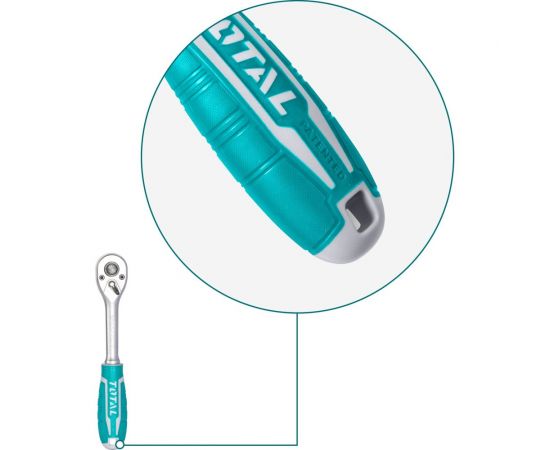 Ключ-трещотка TOTAL 1/4" THT106146 – изображение 4