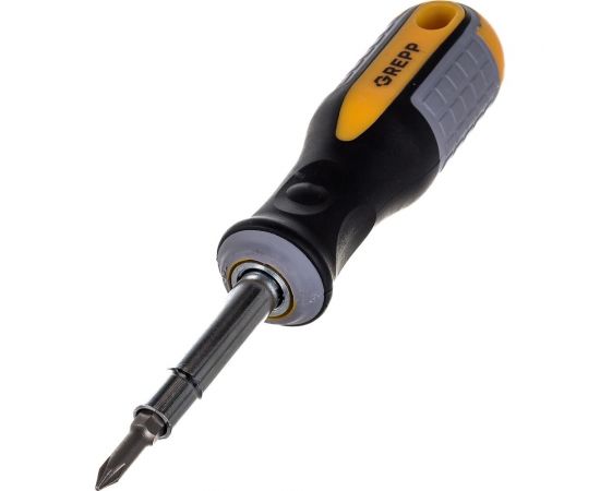 Реверсивная отвертка 6в1 Ladina GREPP SL5/PH1, SL6/PH2, CrV, трехкомпонентная рукоятка 201-025 – изображение 4