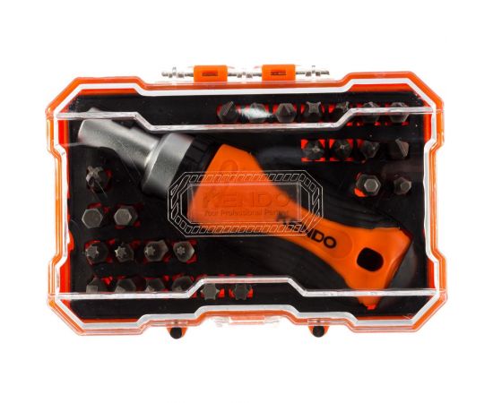 Реверсивная отвертка с набором бит KENDO 26 предметов 20665 – изображение 5