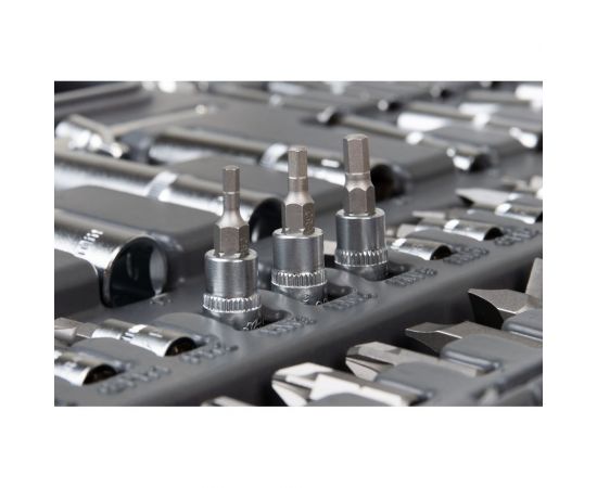Набор инструмента 1/2 Dr и 1/4 Dr 94 предметов с 12 гранными головками KRAFT KT 700682 – изображение 5