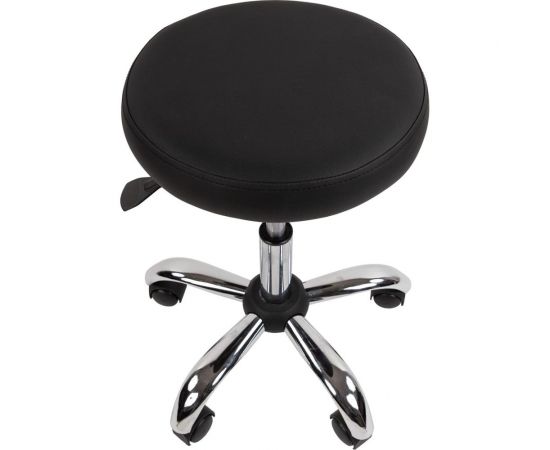 Мобильный стул мастера CHAIRMAN 001 хром экокожа, черный 00-07103881 – изображение 5