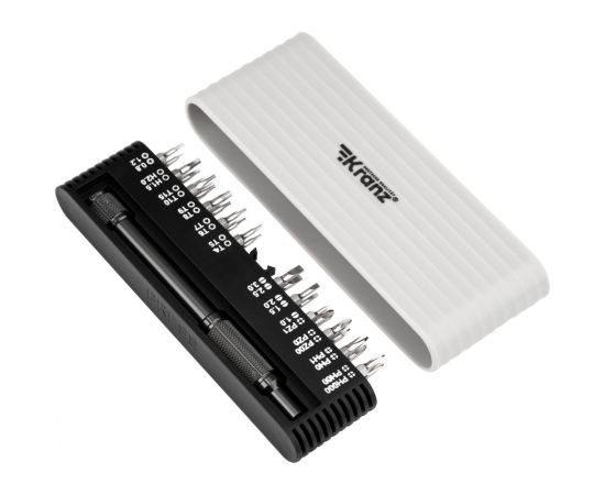 Набор отверток для точных работ KRANZ RA-01 25 предметов в кейсе, сталь S2 KR-12-4751 – изображение 5