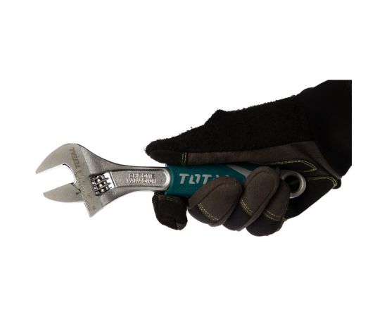 Разводной ключ TOTAL 200 мм, обрезиненная ручка THT101086 – изображение 6