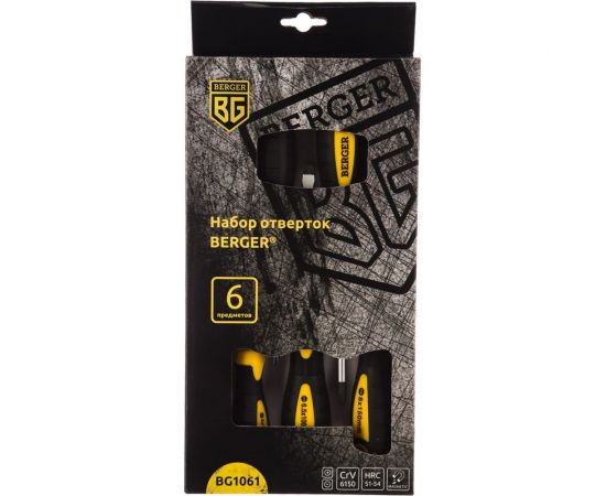 Набор отверток 6шт Berger BG BG1061 – изображение 6
