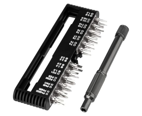 Набор отверток для точных работ KRANZ RA-01 25 предметов в кейсе, сталь S2 KR-12-4751 – изображение 6