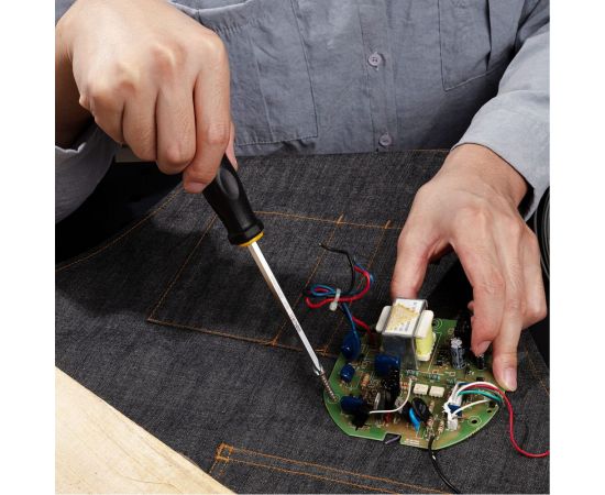 Ударная крестовая отвертка DELI dl627004 со сквозным хвостовиком, PH2x100 мм 104549 – изображение 6